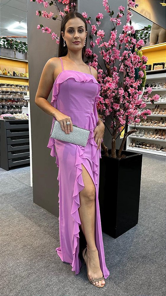 Vestido Flora lilás