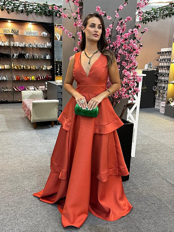 Vestido Alice terracota