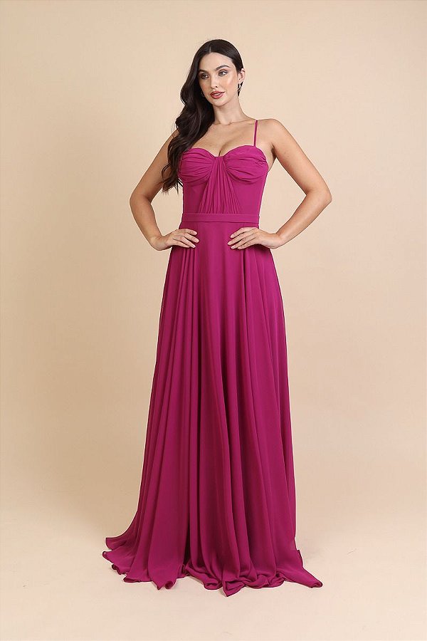 Vestido Anna rosa fúcsia