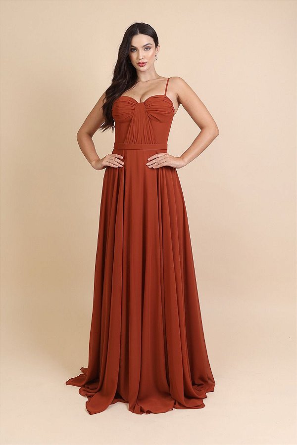 Vestido Anna terracota
