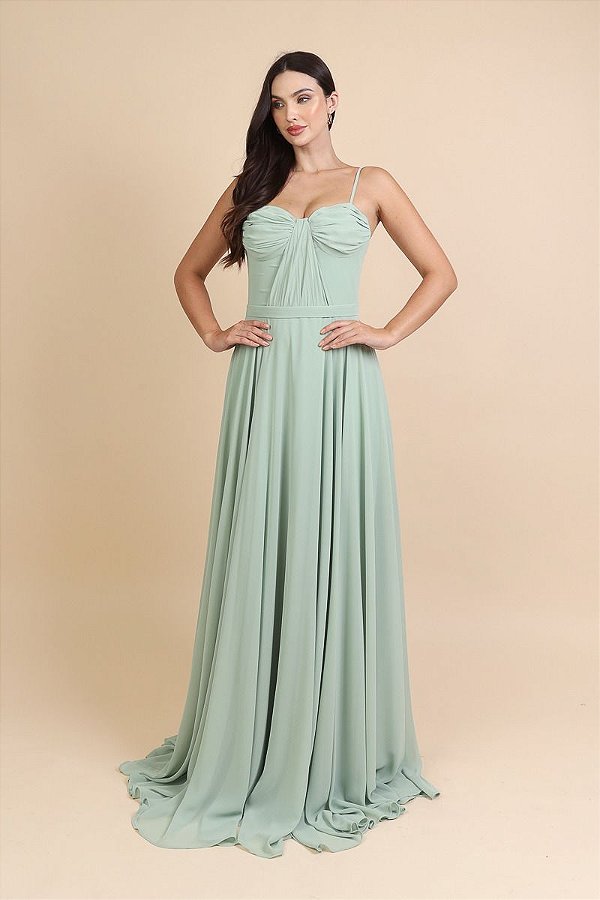 Vestido Anna verde menta