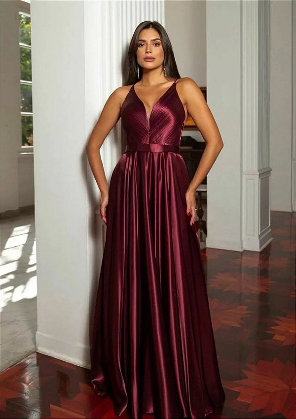 Vestido Vitta Marsala + Clutch Brinde