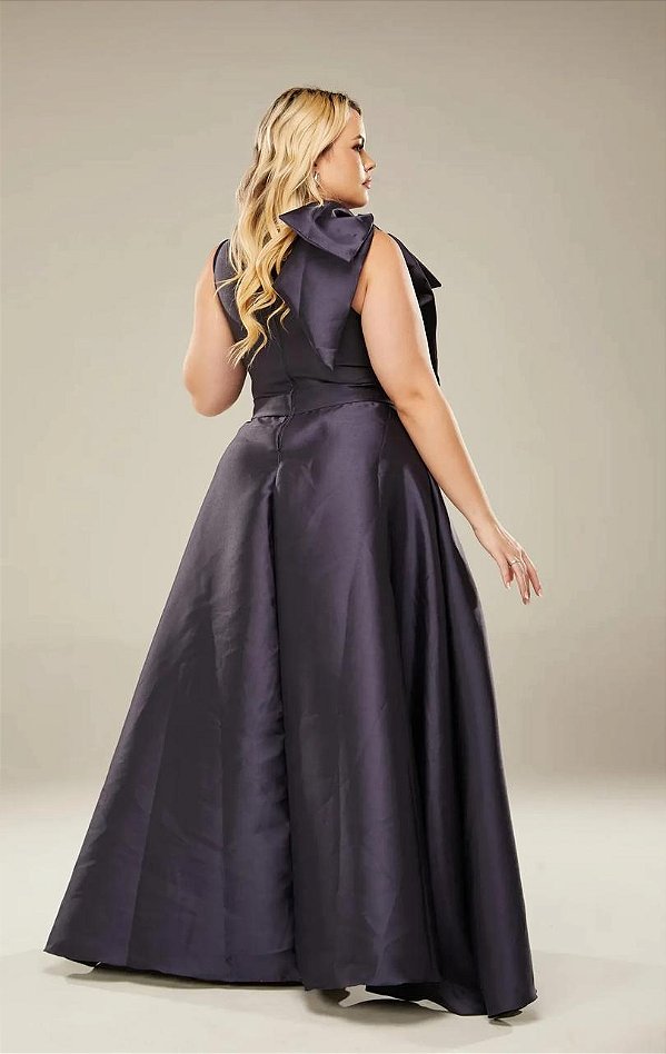 Vestido Belinda Azul Marinho + Clutch Brinde