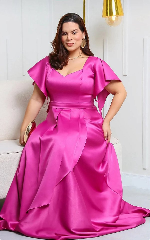 Vestido Lynn Pink + Clutch Brinde