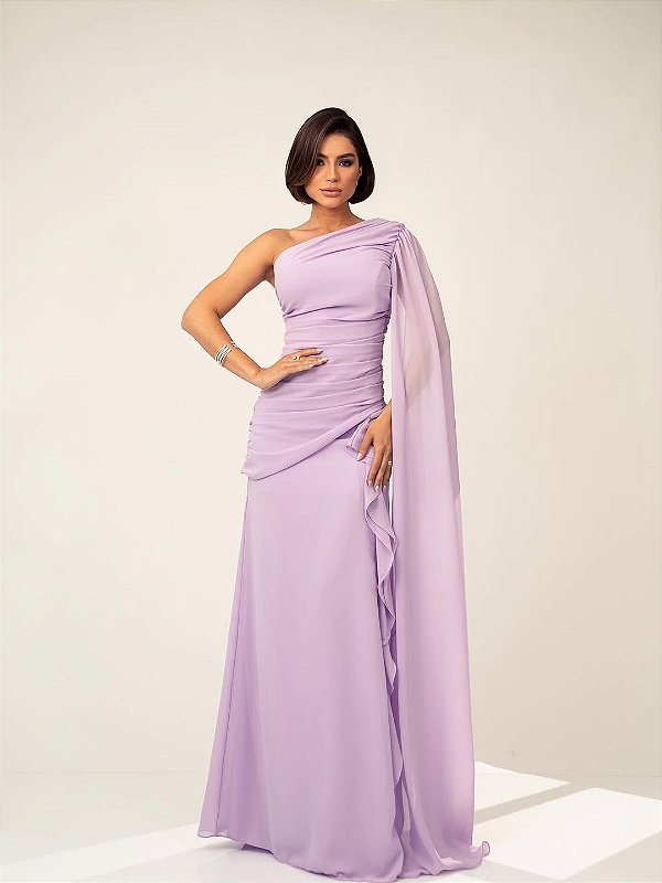Vestido Elsie lilas + Clutch Brinde