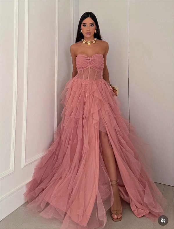 Vestido Holly rose + Clutch Brinde