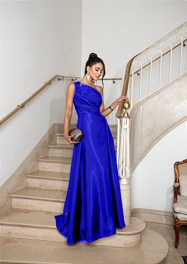 Vestido Celine azul royal + Clutch Brinde