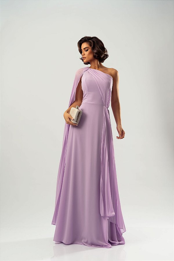 Vestido Alaina lilas + Cluth Brinde