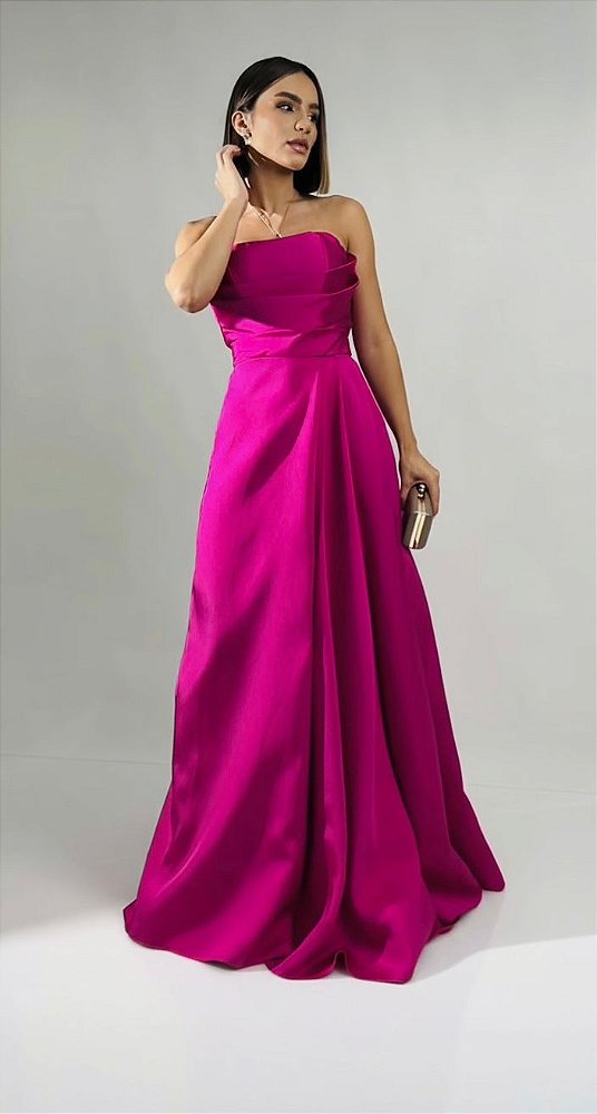 Vestido Sydney pink + Clutch Brinde