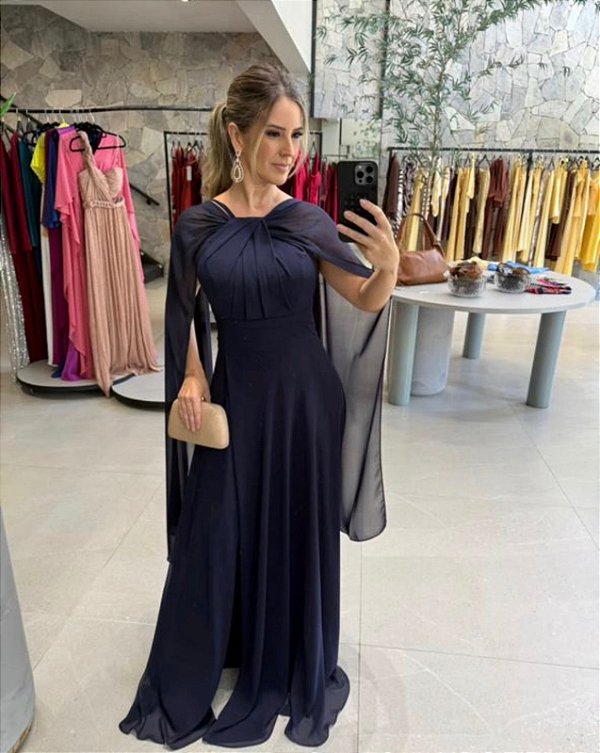 Vestido Lucia preto + Clutch brinde