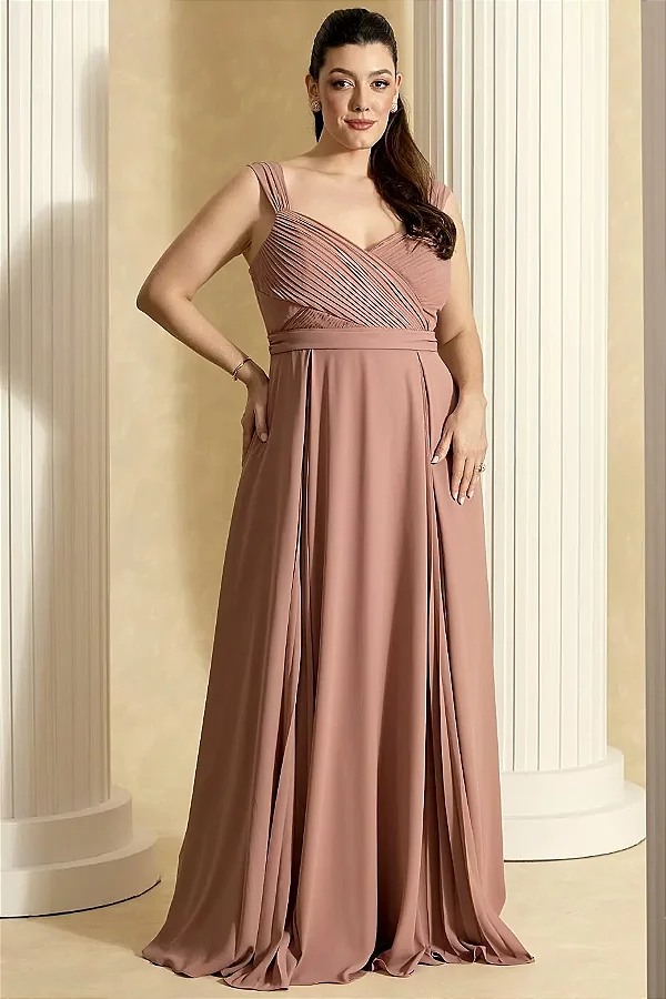 Vestido Lessa rose + Clutch Brinde