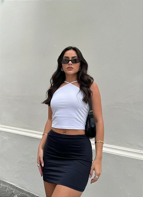 Cropped Malibu branco