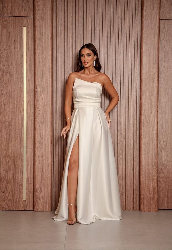 Vestido Penélope Branco + Clutch Brinde