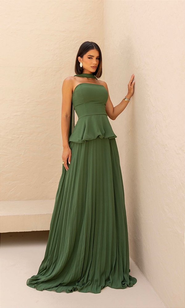 Vestido Layla verde oliva