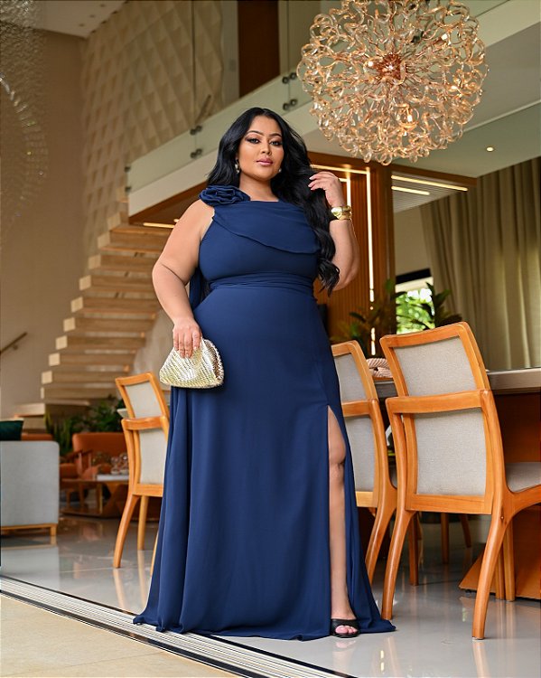 Vestido Mafalda Azul marinho