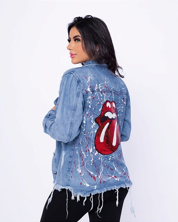 Jaqueta Jeans Língua