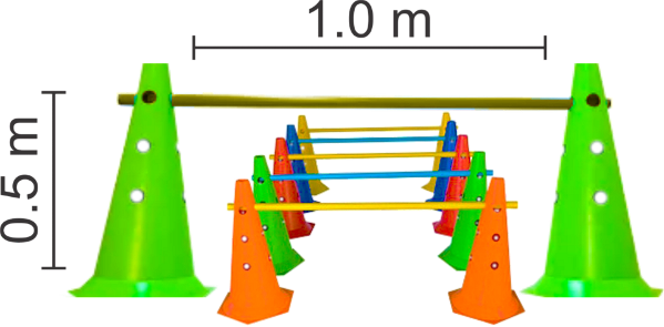 Cone agilidade 50 cm com barreira Kaemy - K90