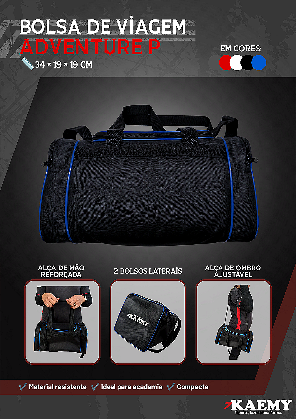 Bolsa de Viagem Adventure Kaemy P Compacta
