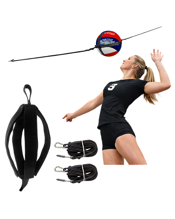 Kit Voleibol Treino Kaemy com Suporte e Elástico