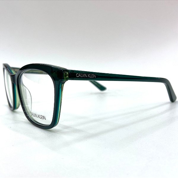 Óculos de Grau Feminino Calvin Klein Gatinho Verde 19529 - Ótica Bubo Bubo