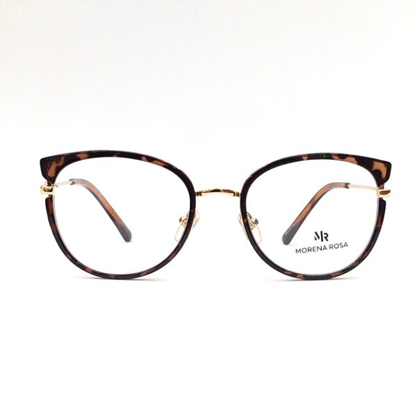 Óculos de Grau Feminino Morena Rosa Gatinho Marrom Tortoise 133/RX