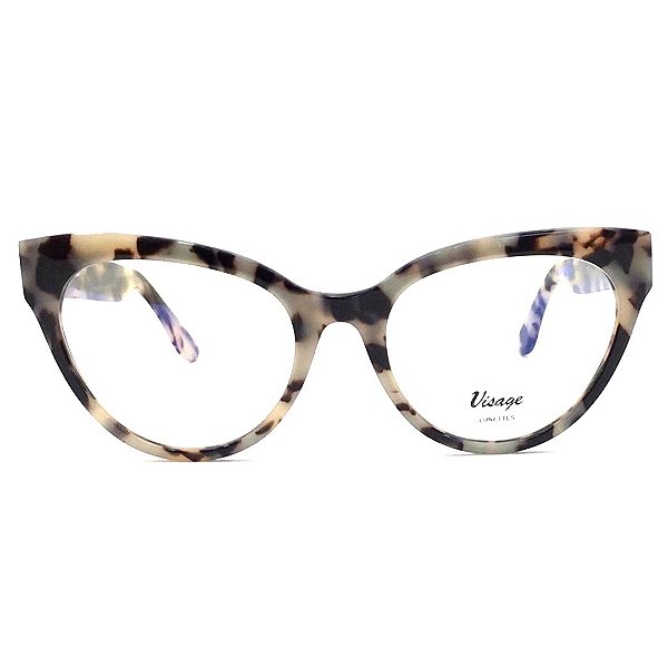 Óculos de Grau Feminino Visage Paris Tartarugado Gatinho