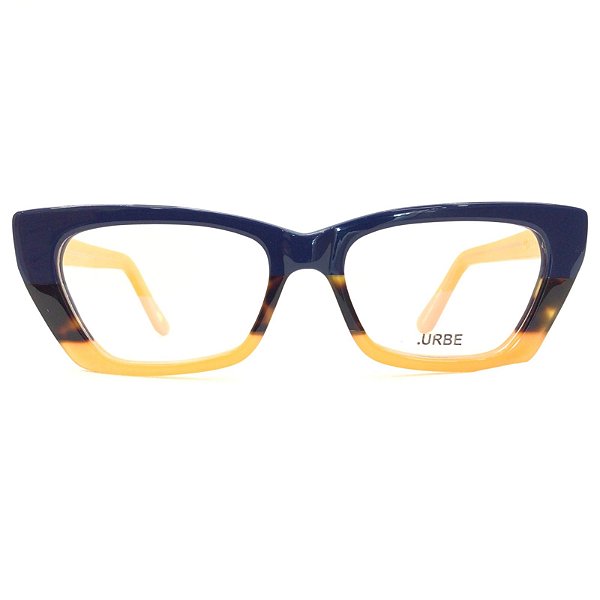Óculos de Grau Feminino Florence Azul, laranja e Tartaruga