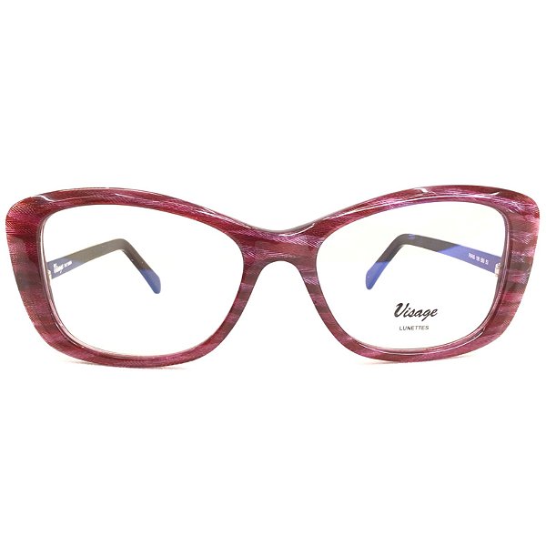 Óculos de Grau Feminino Visage Paris Retangular Vinho