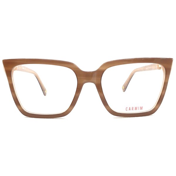Óculos de Grau Feminino Carmim Quadrado Marrom