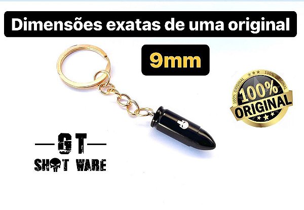 Chaveiro Munição 9mm Preto