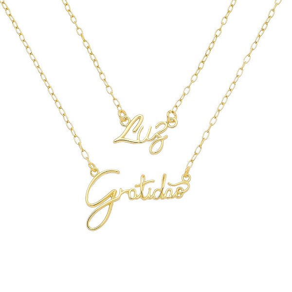 Escapulário Luz e Gratidão Banhado a Ouro