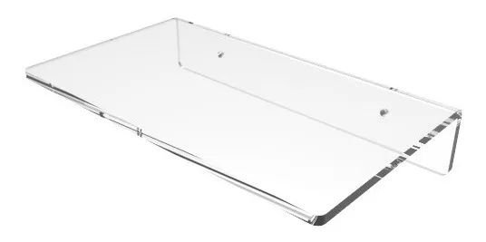 Prateleira em acrílico cristal 250 x 150 x 4mm "L"