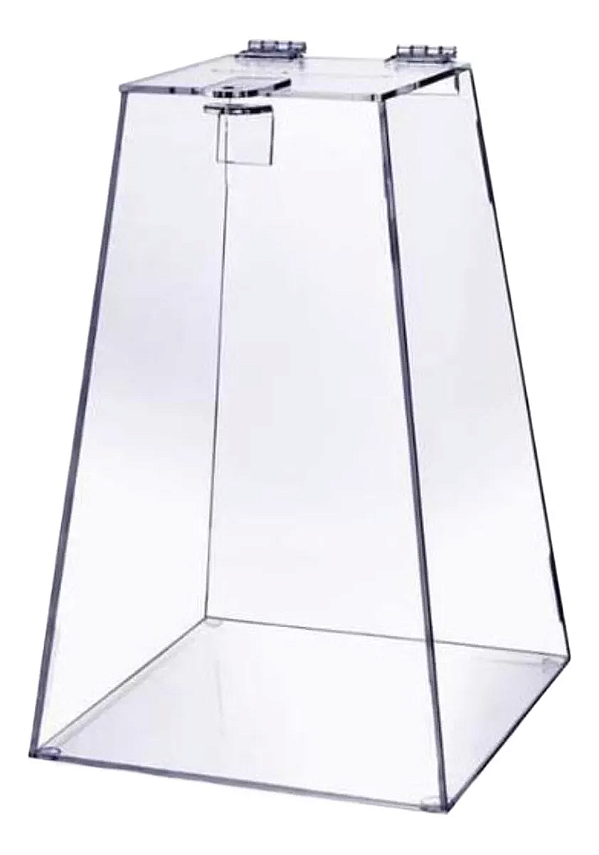 Urna Piramide em Acrilico Cristal 40 x 20 x 70cm de altura