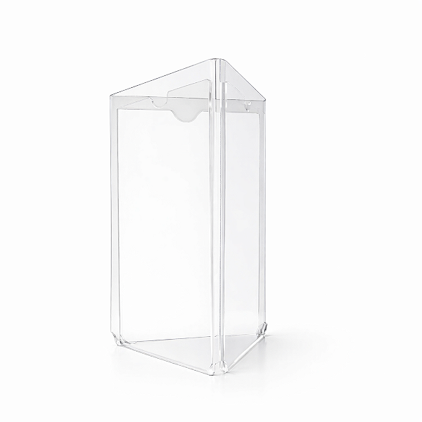 Display de Mesa Folha A6 triangular 10 x 15cm - 3 faces - Ideal para Mesa e Balcão