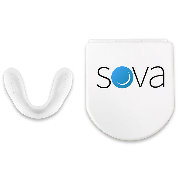 Protetor Bucal noturno placa para bruxismo SOVA Aero com estojo