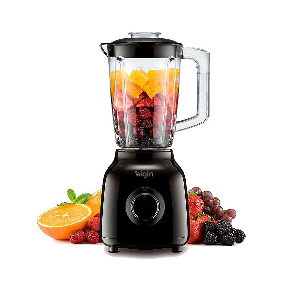 Liquidificador Turbo Mix 1.6 Litros Elgin 2 Velocidades Preto 650W