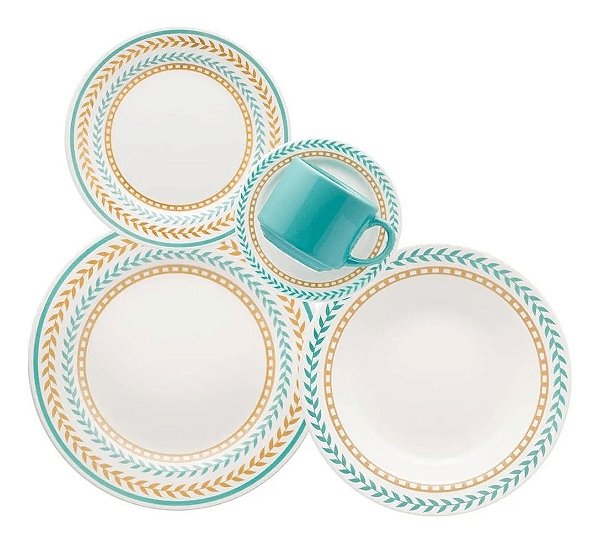 Aparelho De Jantar E Chá Biona Donna Louros 20 Pc Oxford