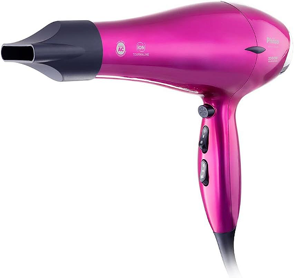 Secador De Cabelo, Beauty Shine, 2000W, Rosa, 110V, Philco