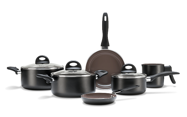 Jogo De Panelas Ceramic Life Brinox Smart Plus 6 Peças Preto