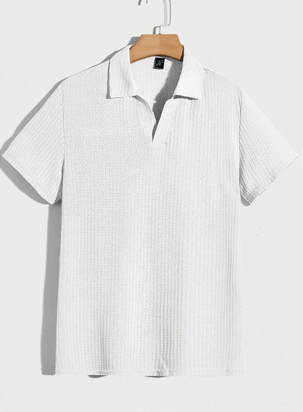 Camisa Polo Europeia Casual - Branca