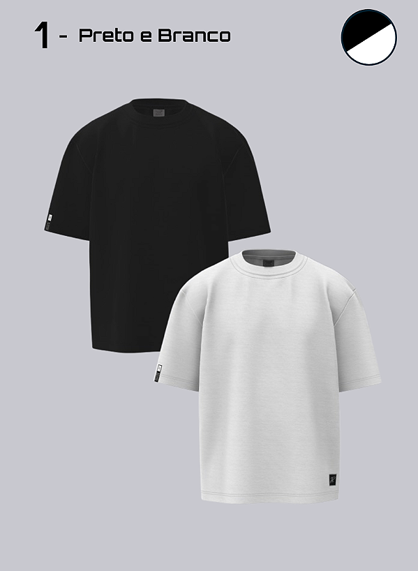 Kit 2 Camisetas Oversized Heavy - 250 g/m²