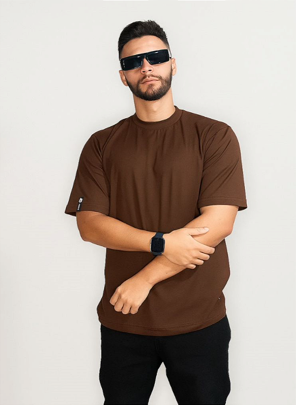 CAMISETA OVERSIZED BASIC - MARROM