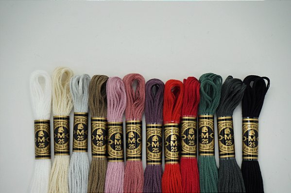 As 12 cores mais vendidas das linhas DMC Mouliné