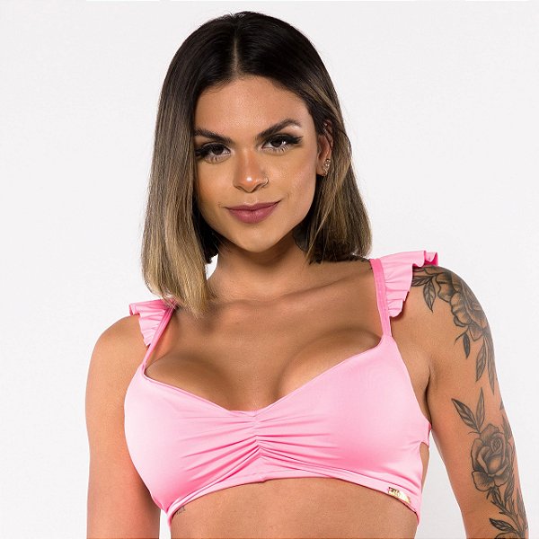 Top Butterfly Rosa Neon
