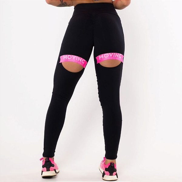 Legging Intense - Preto e Rosa Neon