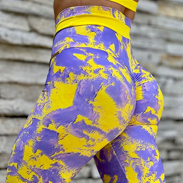 Legging Style - Estampa Lilac Yellow