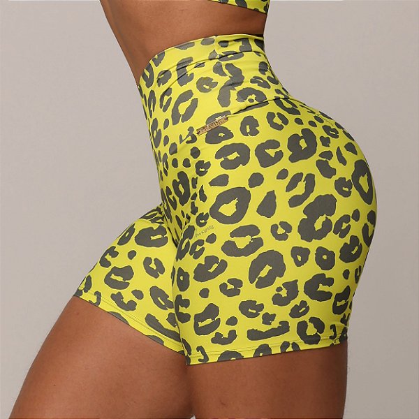 Shorts Jump Empina BumBum - Estampa Onça Neon