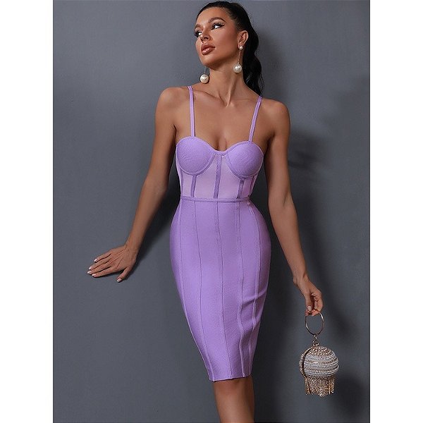 Vestido Lilac Bandagem Premium Lilás