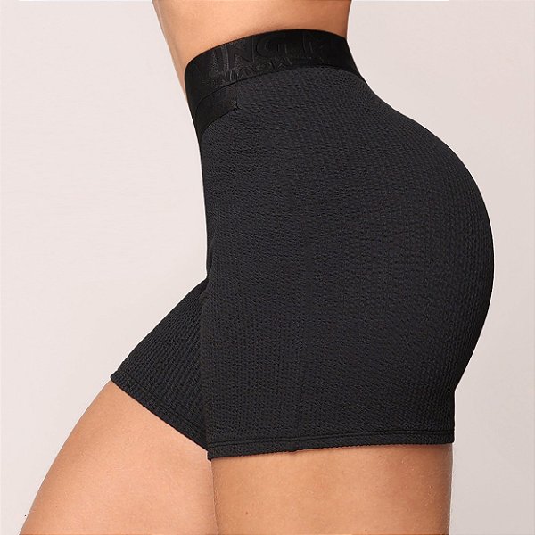 Shorts Elástico X - Jacquard Texturizado Preto