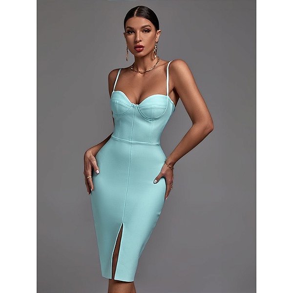 Vestido Bandagem Premium Turquesa
